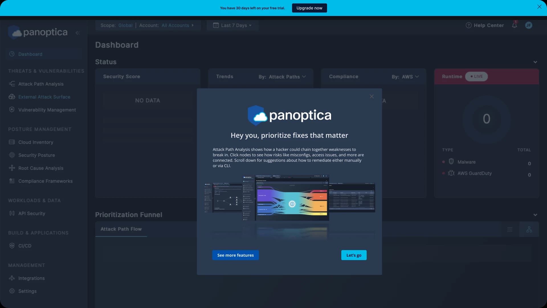 Panoptica onboarding flow