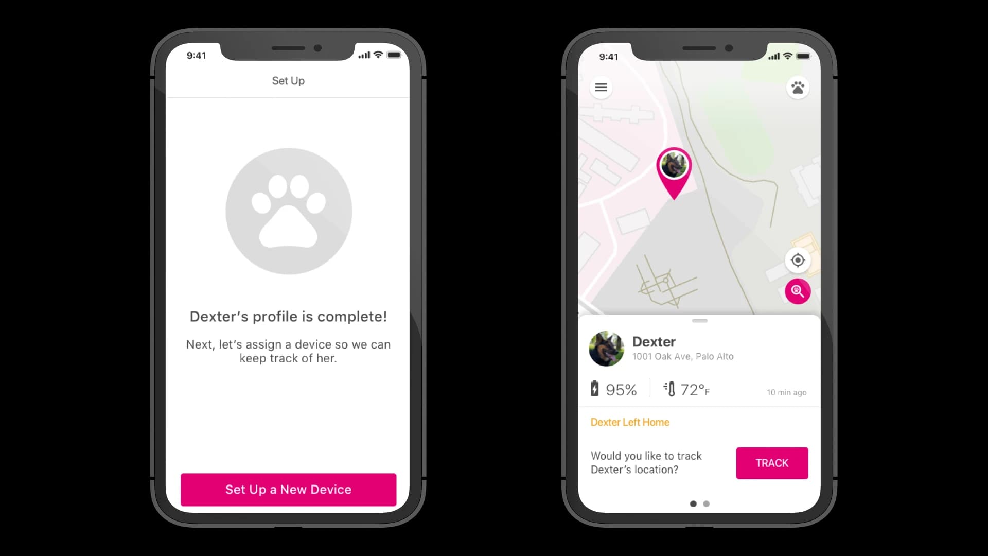 Pet tracker app architecture